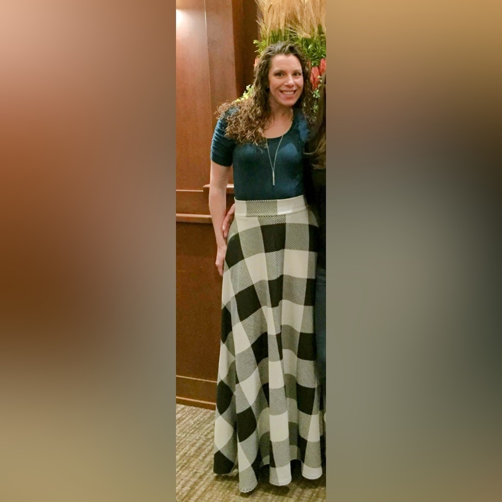 Agnes & Dora Black and White A-Line Skirt